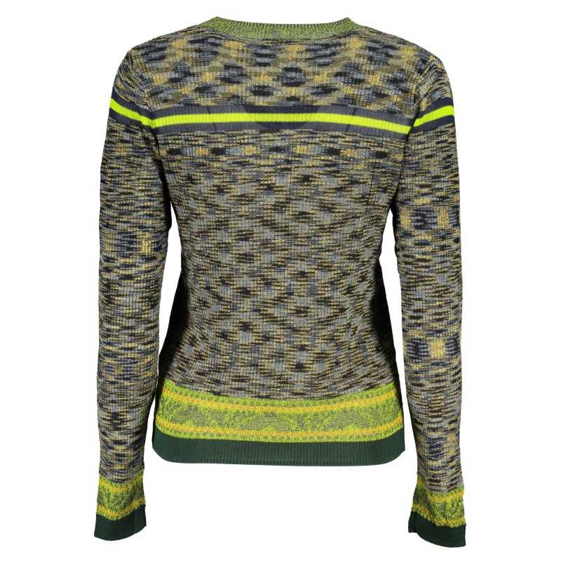 DESIGUAL GREEN WOMEN'S SWEATER