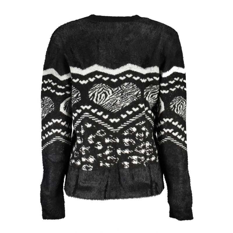 DESIGUAL BLACK WOMEN'S SWEATER