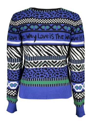 DESIGUAL WOMEN'S BLUE SWEATER