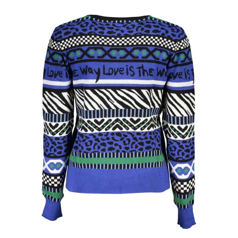 DESIGUAL WOMEN'S BLUE SWEATER