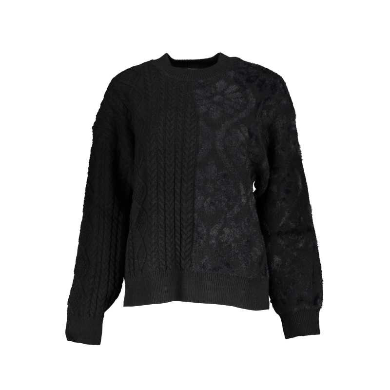 DESIGUAL BLACK WOMEN'S SWEATER