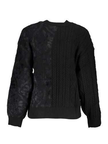 DESIGUAL BLACK WOMEN'S SWEATER