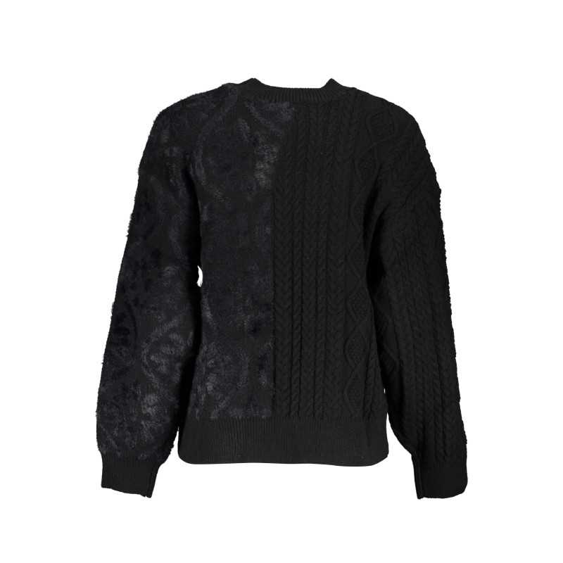 DESIGUAL BLACK WOMEN'S SWEATER