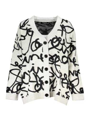 DESIGUAL WHITE WOMEN'S CARDIGAN