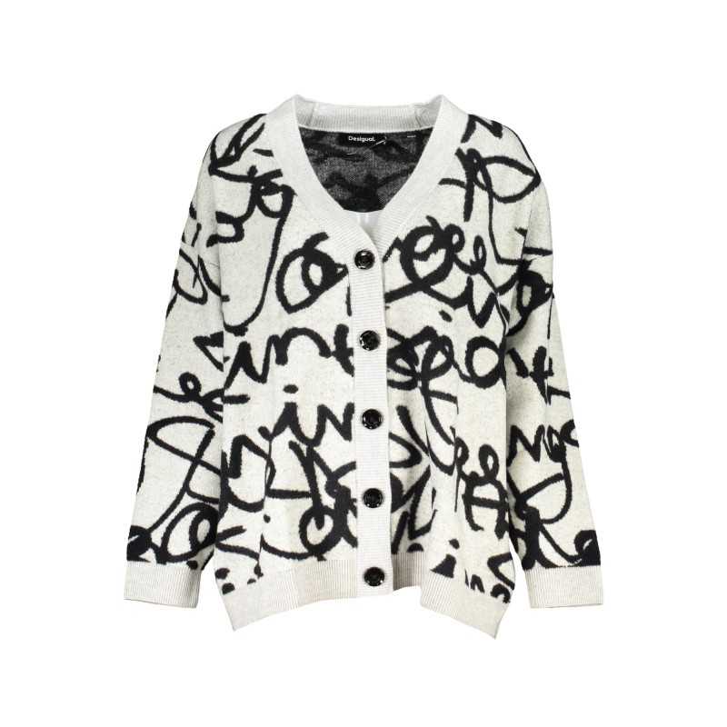 DESIGUAL WHITE WOMEN'S CARDIGAN