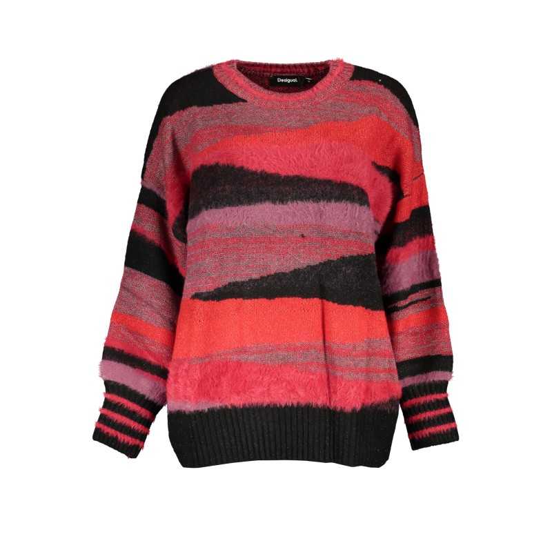 DESIGUAL RED WOMEN'S SWEATER