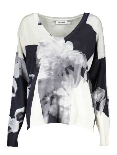 DESIGUAL WHITE WOMEN'S SWEATER