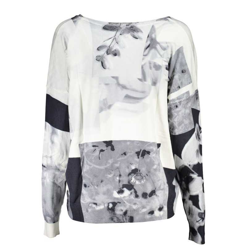 DESIGUAL WHITE WOMEN'S SWEATER