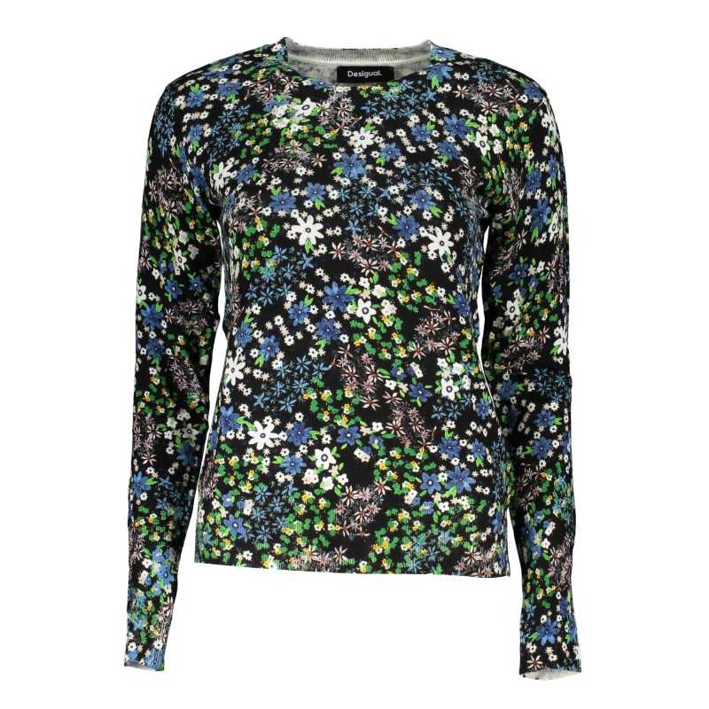 DESIGUAL BLACK WOMEN'S SWEATER