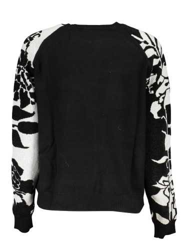 DESIGUAL BLACK WOMEN'S SWEATER