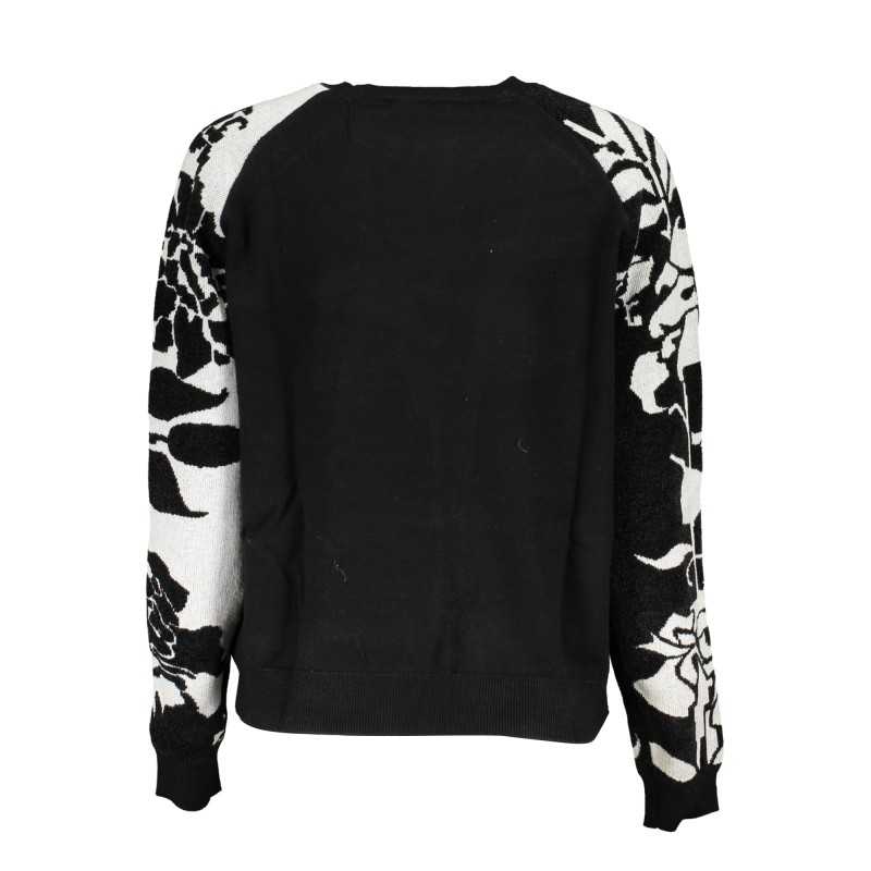 DESIGUAL BLACK WOMEN'S SWEATER