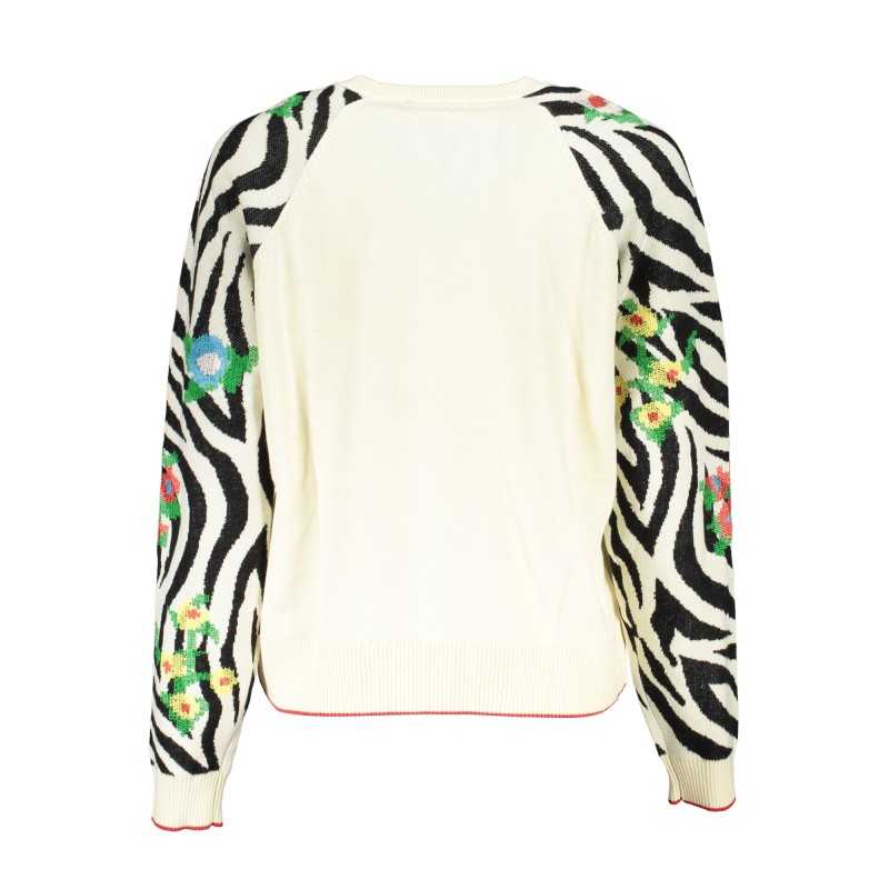 DESIGUAL WHITE WOMEN'S SWEATER