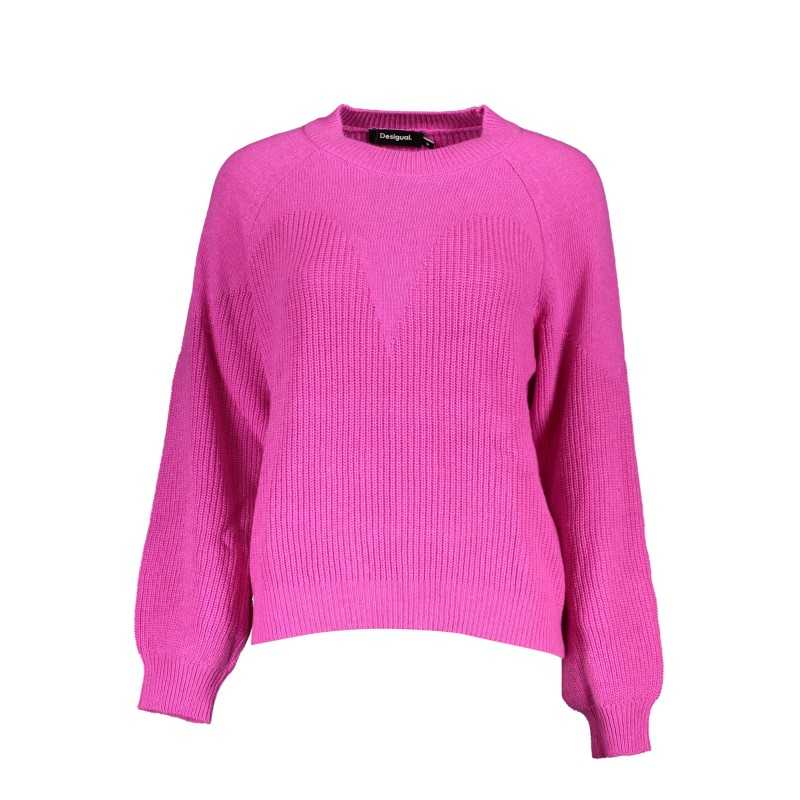 DESIGUAL MAGLIONE DONNA ROSA