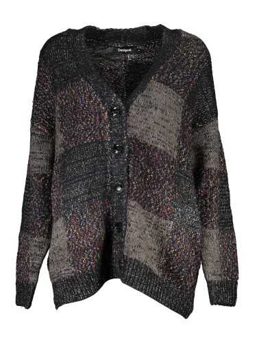 DESIGUAL CARDIGAN DONNA NERO