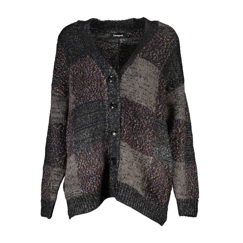 DESIGUAL CARDIGAN DONNA NERO