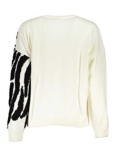 DESIGUAL WHITE WOMEN'S SWEATER