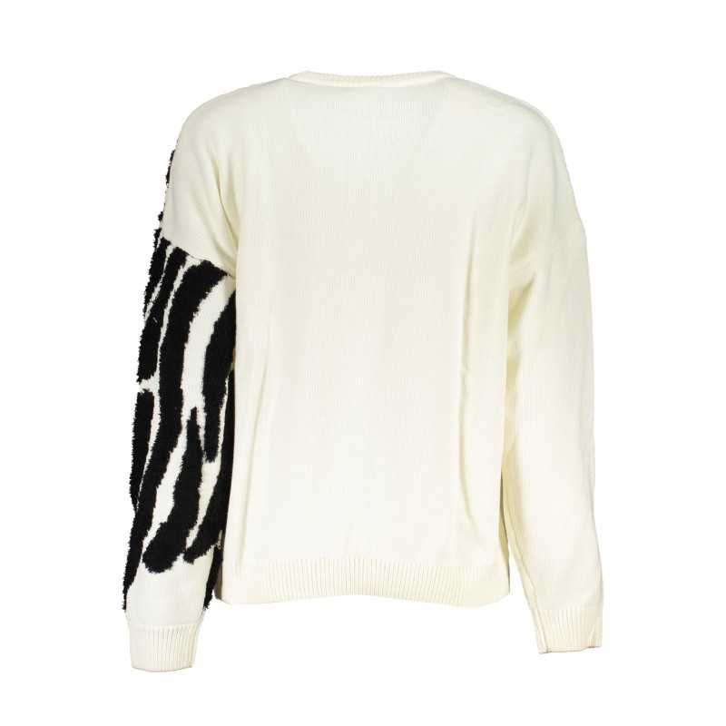 DESIGUAL WHITE WOMEN'S SWEATER