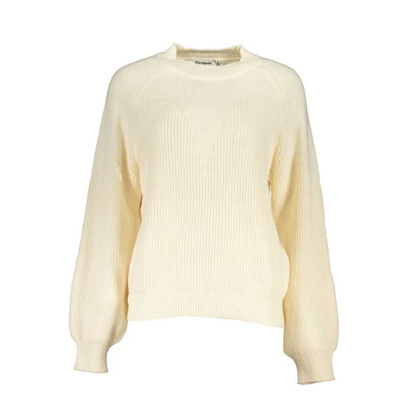 DESIGUAL WHITE WOMEN'S SWEATER