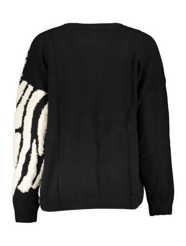 DESIGUAL BLACK WOMEN'S SWEATER