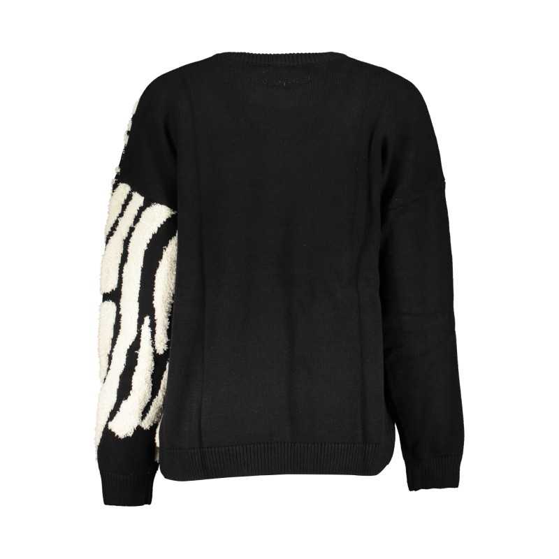 DESIGUAL BLACK WOMEN'S SWEATER