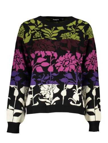 DESIGUAL BLACK WOMEN'S SWEATER