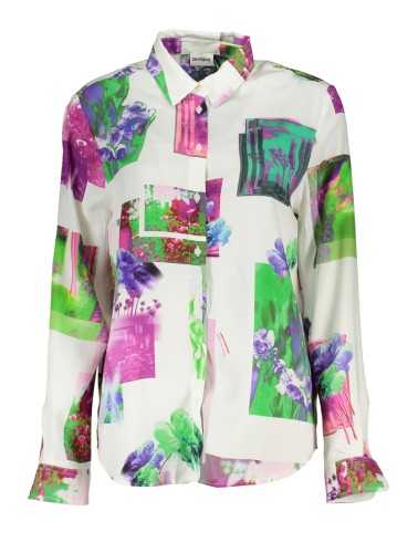 DESIGUAL WOMEN'S LONG SLEEVE SHIRT WHITE