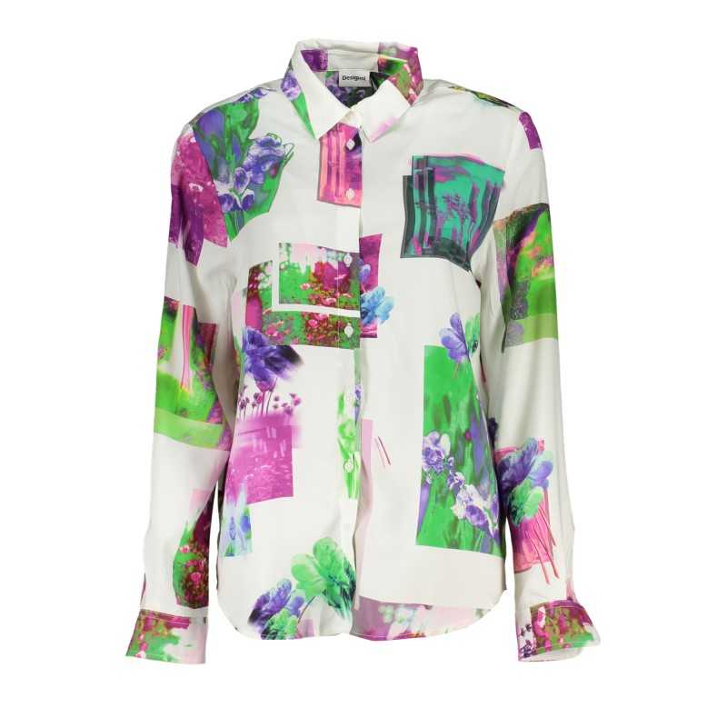 DESIGUAL WOMEN'S LONG SLEEVE SHIRT WHITE