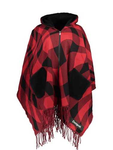 DESIGUAL RED WOMEN'S PONCHO