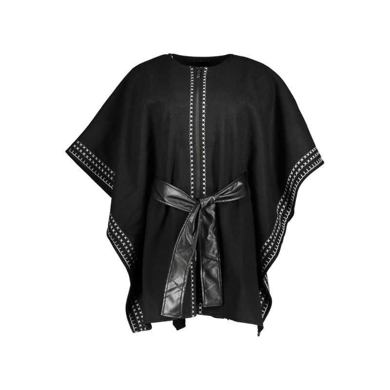 DESIGUAL BLACK WOMEN'S PONCHO