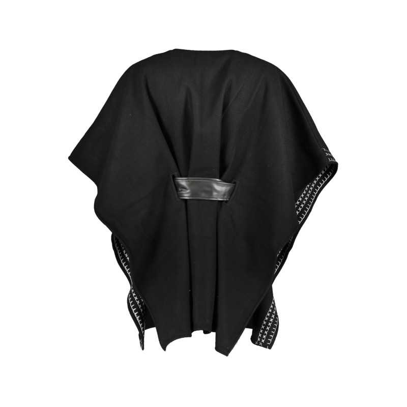 DESIGUAL BLACK WOMEN'S PONCHO