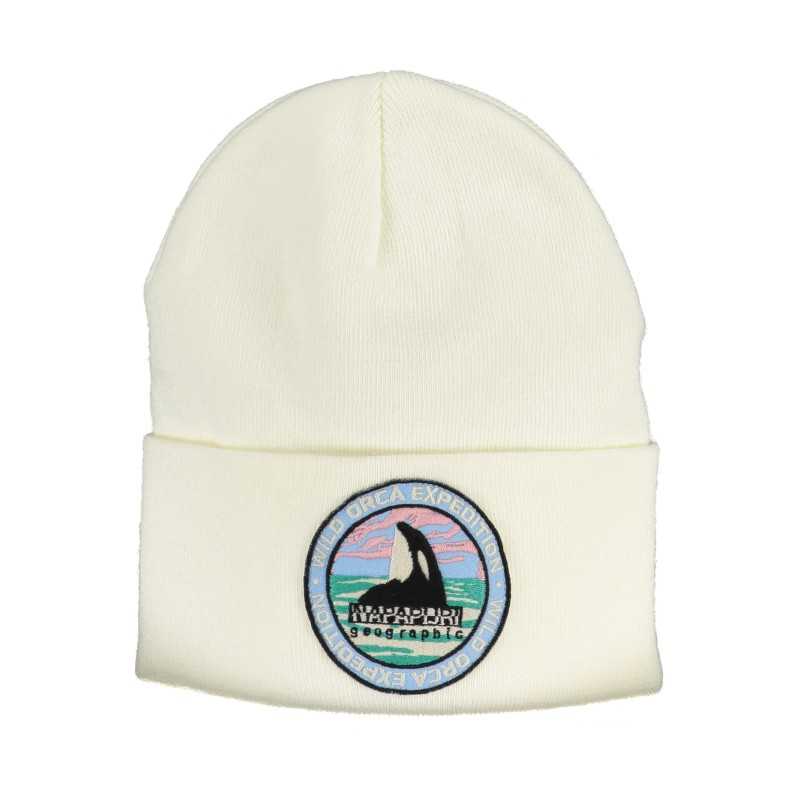 NAPAPIJRI WHITE MEN'S BEANIE