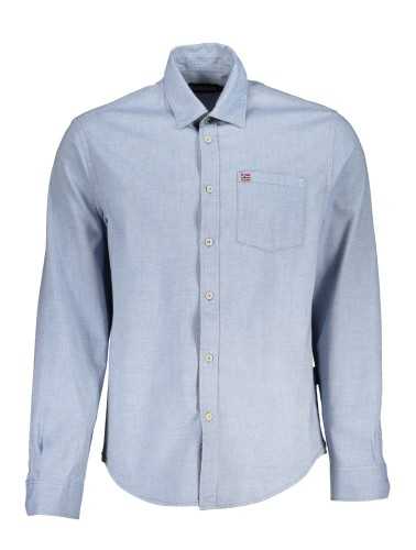 NAPAPIJRI CAMICIA MANICHE LUNGHE UOMO AZZURRO