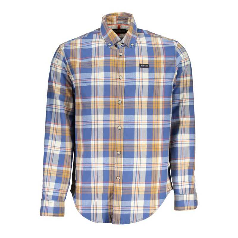 NAPAPIJRI CAMICIA MANICHE LUNGHE UOMO AZZURRO