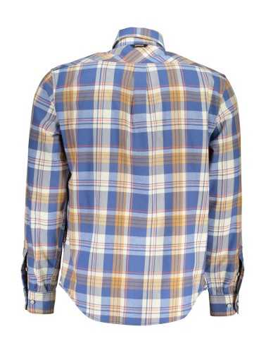 NAPAPIJRI MEN'S BLUE LONG SLEEVE SHIRT