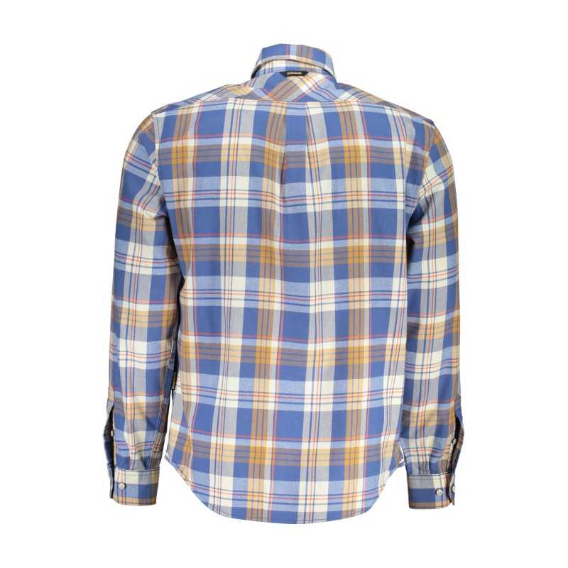 NAPAPIJRI MEN'S BLUE LONG SLEEVE SHIRT