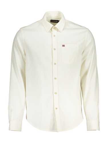 NAPAPIJRI MEN'S WHITE LONG SLEEVE SHIRT