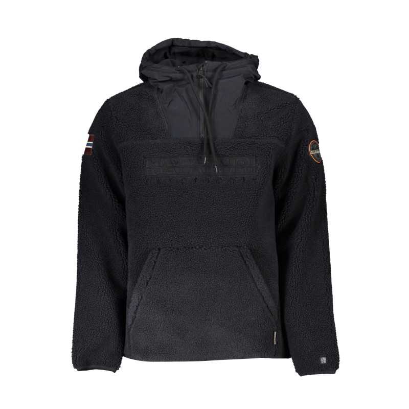 NAPAPIJRI MEN'S BLACK ZIPLESS SWEATSHIRT