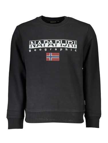 NAPAPIJRI MEN'S BLACK ZIPLESS SWEATSHIRT