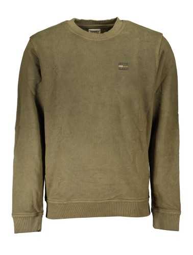 TOMMY HILFIGER MEN'S GREEN ZIPLESS SWEATSHIRT