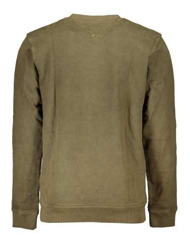 TOMMY HILFIGER MEN'S GREEN ZIPLESS SWEATSHIRT