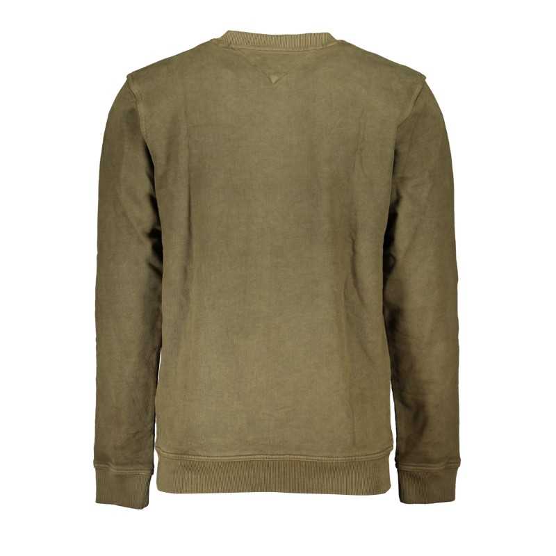 TOMMY HILFIGER MEN'S GREEN ZIPLESS SWEATSHIRT