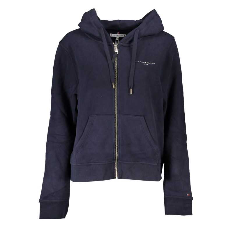 TOMMY HILFIGER WOMEN'S BLUE ZIP SWEATSHIRT