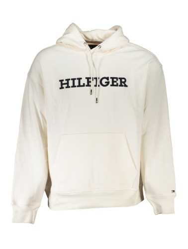 TOMMY HILFIGER MEN'S WHITE ZIPLESS SWEATSHIRT