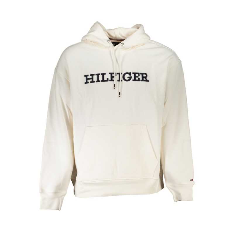 TOMMY HILFIGER MEN'S WHITE ZIPLESS SWEATSHIRT