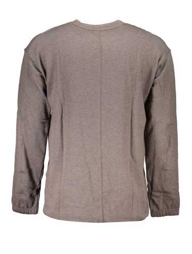 CALVIN KLEIN MEN'S BROWN ZIPLESS SWEATSHIRT