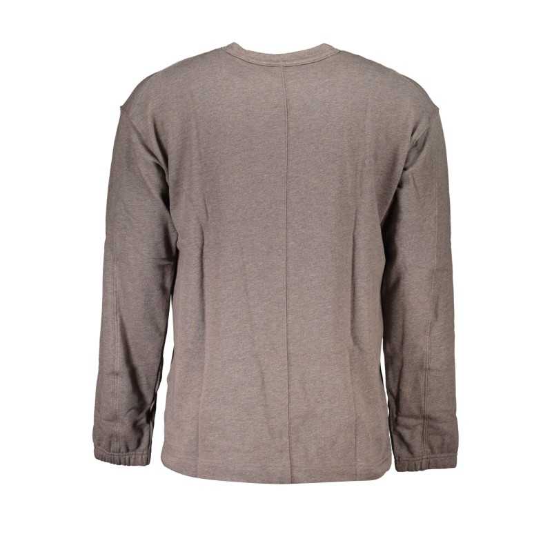 CALVIN KLEIN MEN'S BROWN ZIPLESS SWEATSHIRT