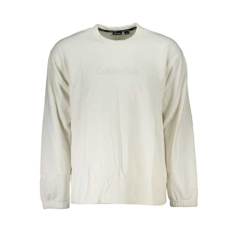 CALVIN KLEIN MEN'S WHITE ZIPLESS SWEATSHIRT