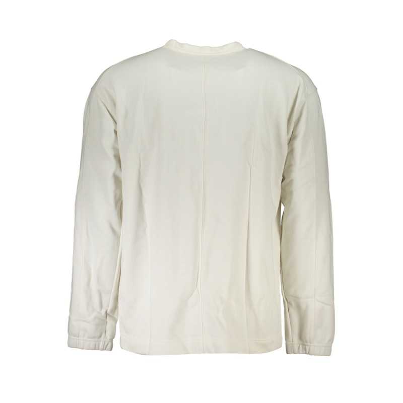 CALVIN KLEIN MEN'S WHITE ZIPLESS SWEATSHIRT