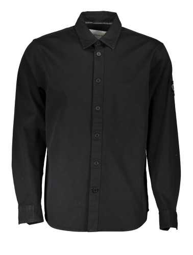 CALVIN KLEIN CAMICIA MANICHE LUNGHE UOMO NERO