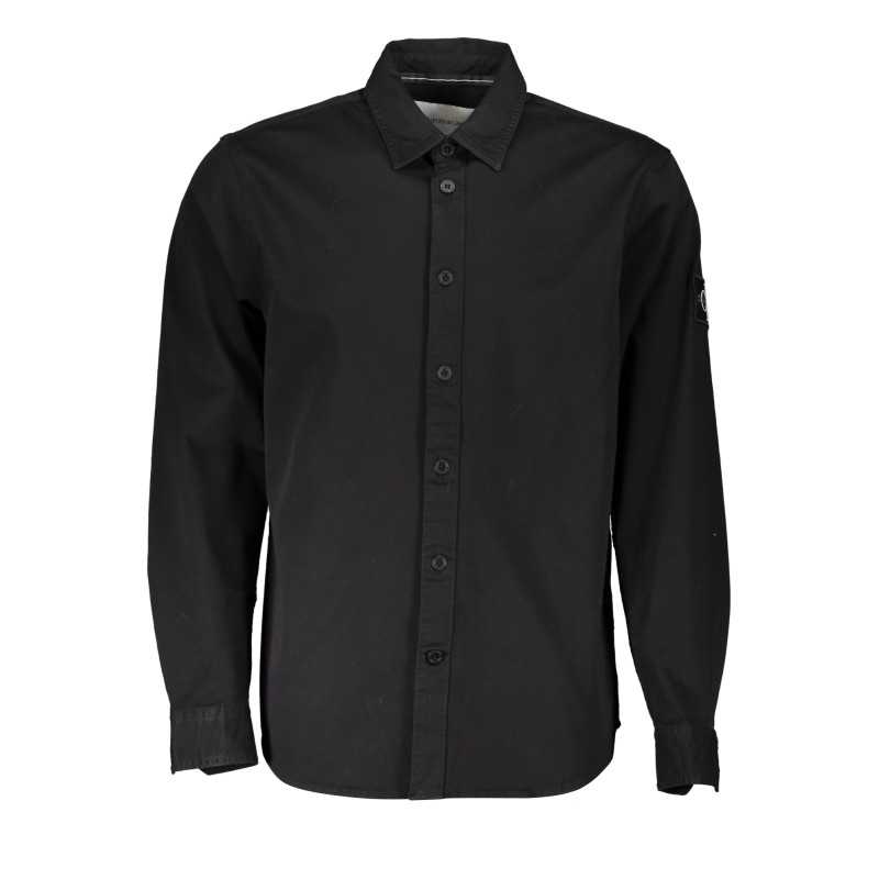 CALVIN KLEIN CAMICIA MANICHE LUNGHE UOMO NERO